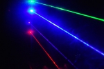 Четыре разноцветных лазера вместе