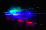 Четыре разноцветных лазера вместе